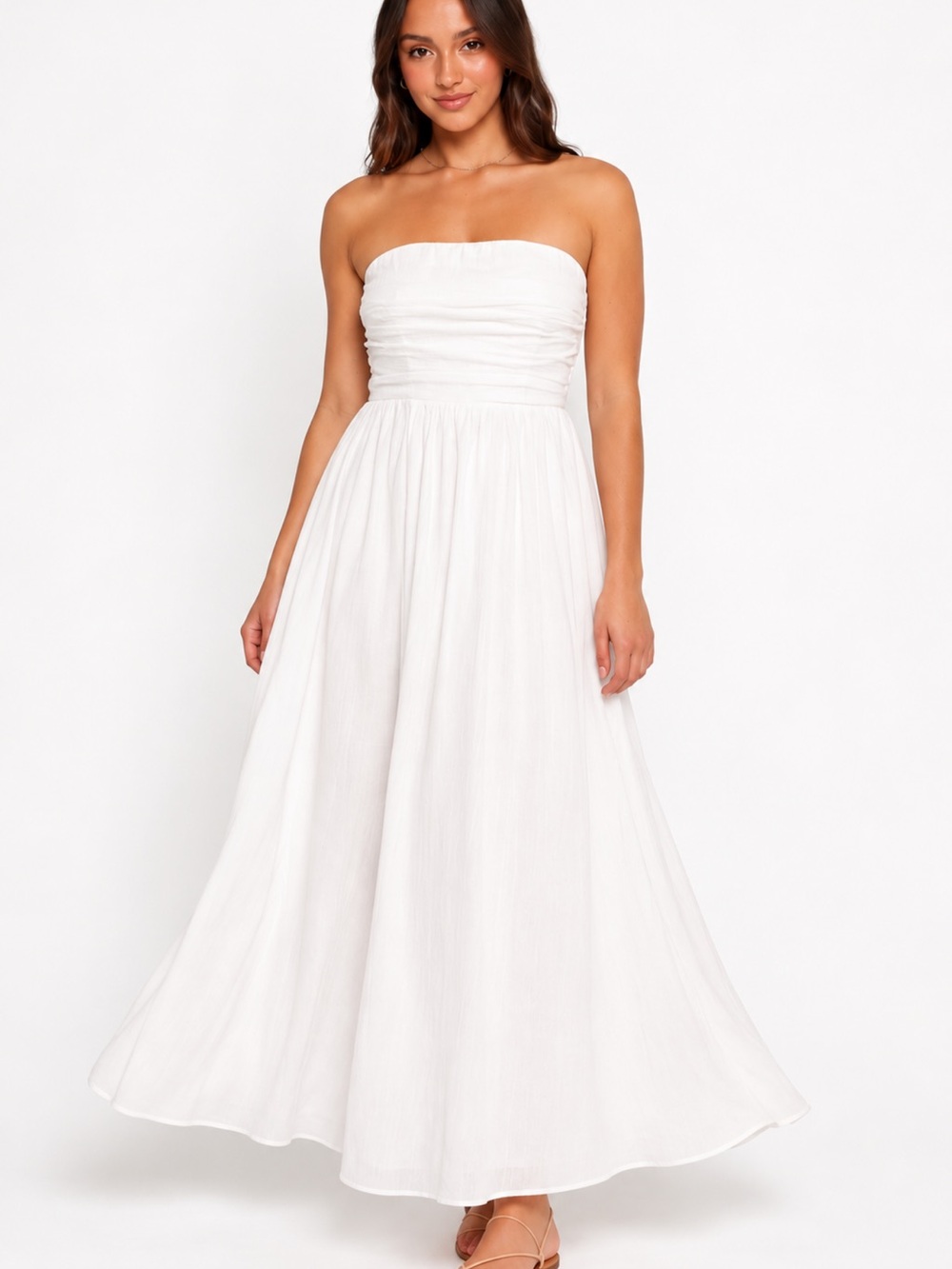 Petal & Pup Women's Kayt Strapless Dress Size Small White Dress